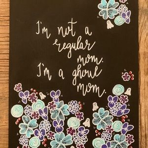 Goth Mom Painting - Little Ghosts Chalkboard Decor “Mean Girls” Halloween